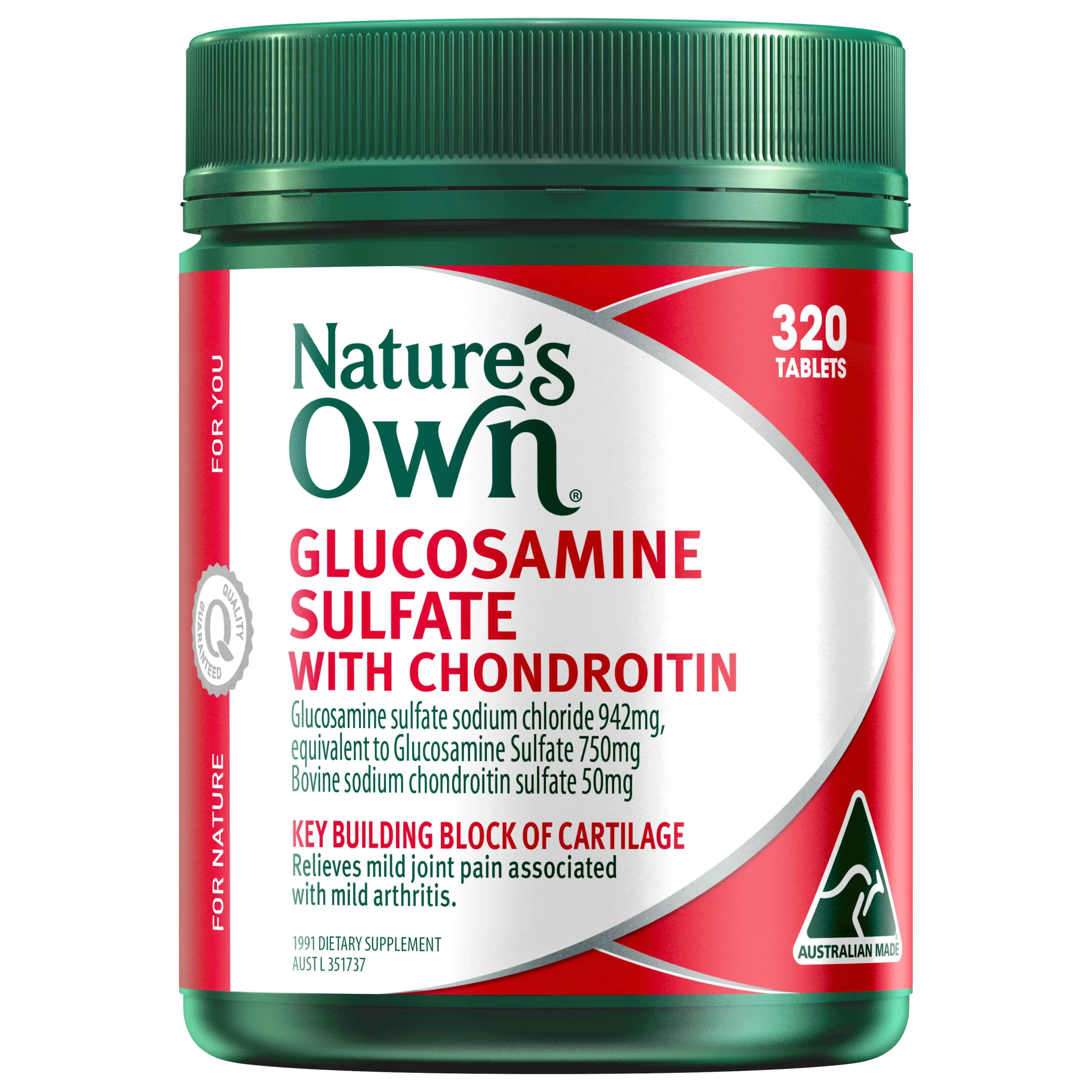 Glucosamine Sulfate with Chondroitin 320 pack - Front
